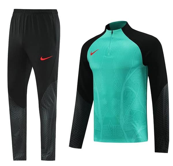 2024 Nike Green/Black Half Zipper Jacket+Pants