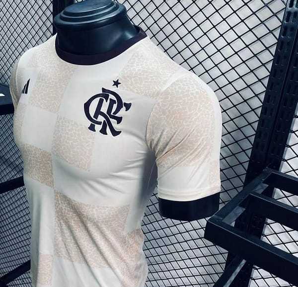 Player Version 24/25 Flamengo Pre-Match White Training Jersey - Image 4