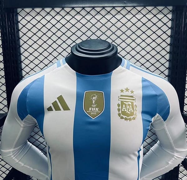 Player Version 2024 Argentina Long Sleeve Home Jersey - Image 3