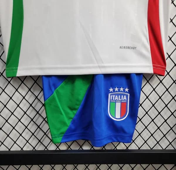 2024 Kids Italy Away White Jersey - Image 2