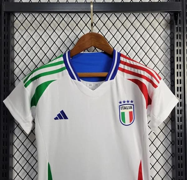2024 Kids Italy Away White Jersey - Image 3