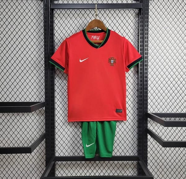 2024 Kids Portugal Home Jersey
