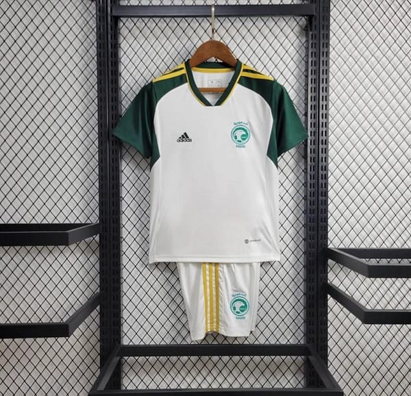 2024 Kids Saudi Arabia Away White Jersey