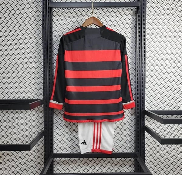 24/25 Kids Flamengo Home Long Sleeves Jersey - Image 7