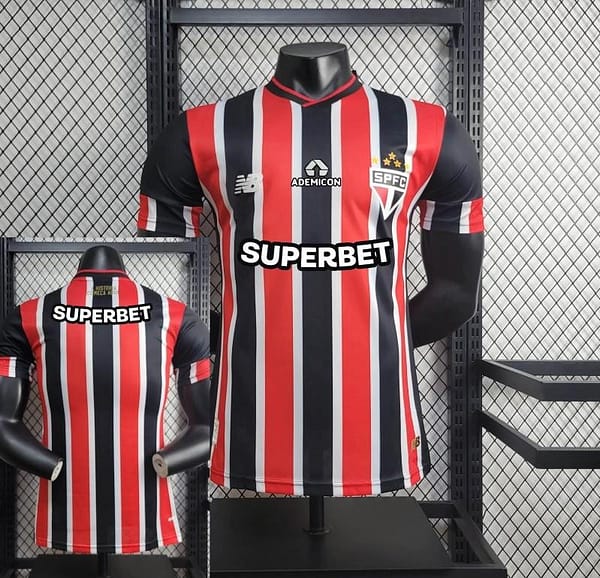 Player Version 2024/25 Sao Paulo Away Jersey  + All Sponsored and Chest Patch