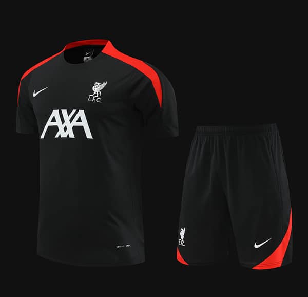 24/25 Liverpool Black Short Sleeve Jeresy+Shorts