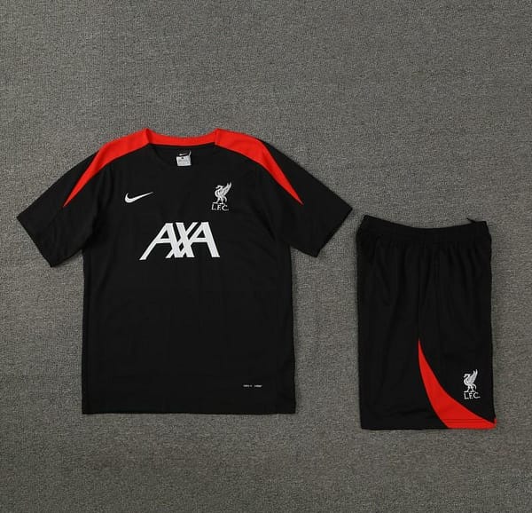 24/25 Liverpool Black Short Sleeve Jeresy+Shorts - Image 7