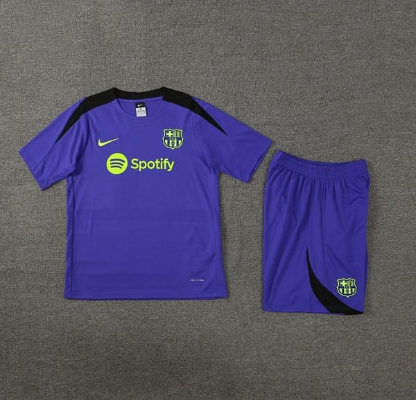 24/25 Barcelona Blue Short Sleeve Jeresy+Shorts - Image 8