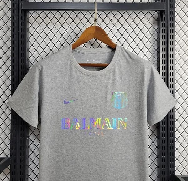24/25 Barcelona x Balmain  Gray Training Jersey