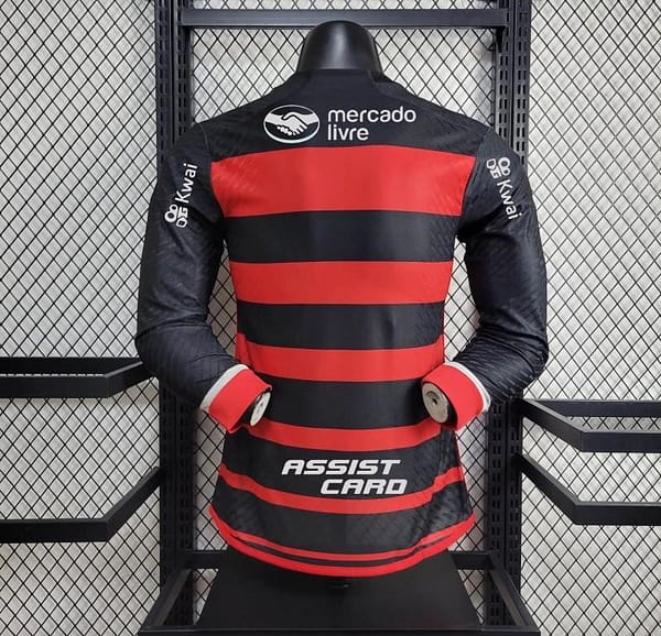 Player Version 24/25 Flamengo Home Long Sleeve Jersey+ All Sponsored - Image 2