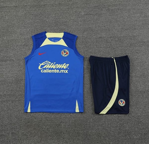 24/25 Club America Blue/Yellow Vest Jeresy+Shorts - Image 11