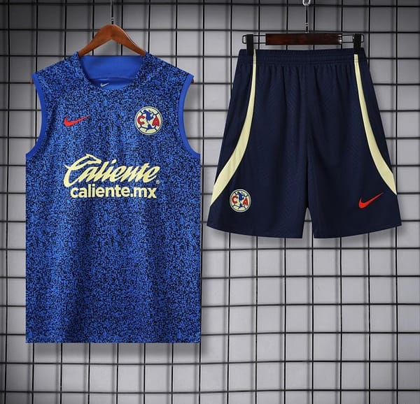 24/25 Club America Blue Vest Jeresy+Shorts