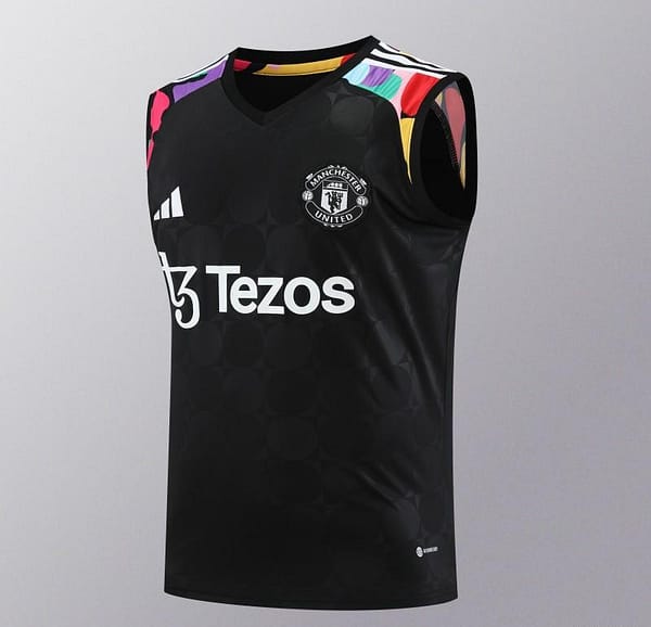 24/25 Manchester United Black Vest Jeresy+Shorts - Image 15