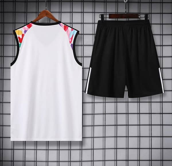 24/25 Manchester United White Vest Jeresy+Shorts - Image 18