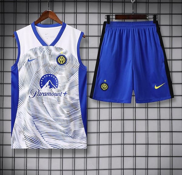 24/25 Inter Milan White Vest Jeresy+Shorts
