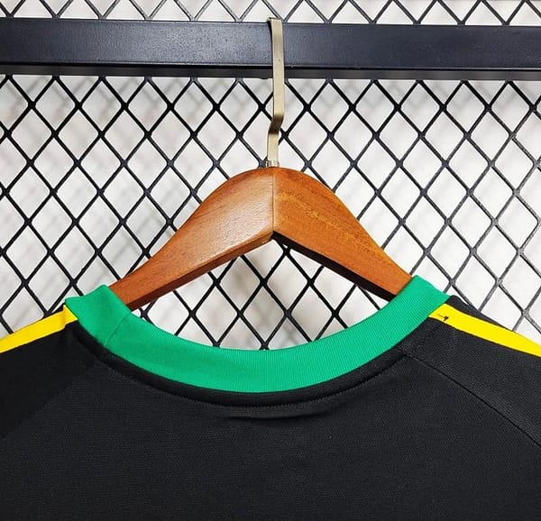 2024 Jamaica Adicolor Classics 3 Stripes Black T-Shirt - Image 5