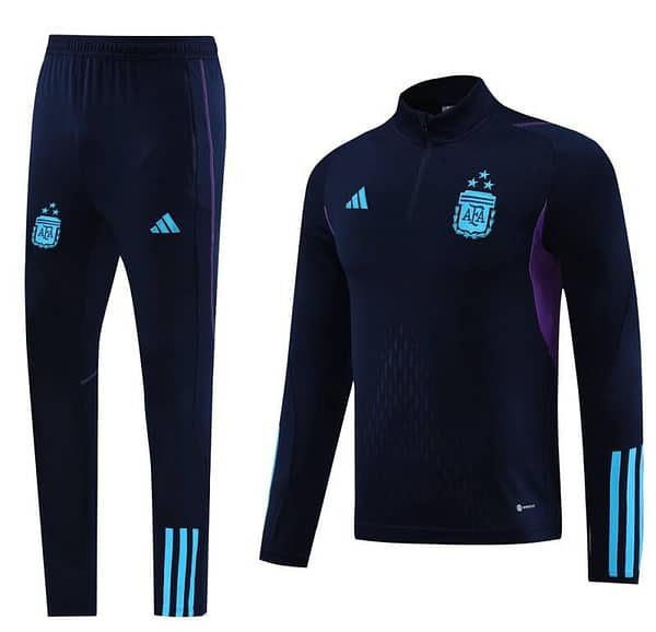 2023 Argentina Navy Half Zipper Jacket+Pants