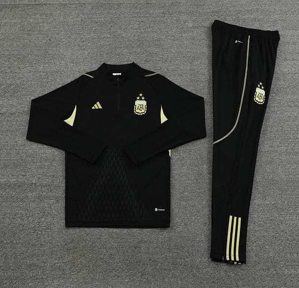 2023 Argentina Black Full Zipper Jacket+Pants - Image 10