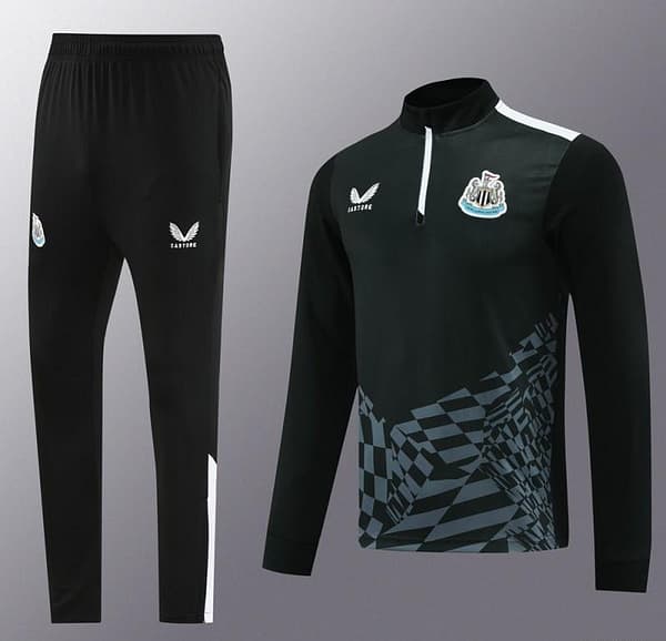 23/24 Newcastle United Black Half Zipper Jacket+Pants - Image 11