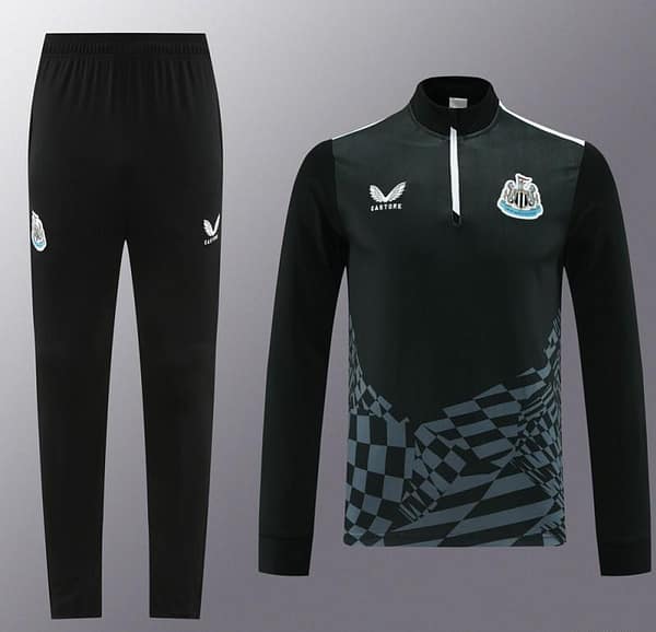23/24 Newcastle United Black Half Zipper Jacket+Pants - Image 12