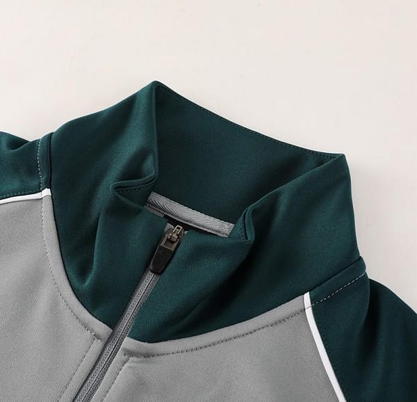 2023 NIKE Grey/Dark Green Hoodie Full Zipper Jacket +Pants - Image 9