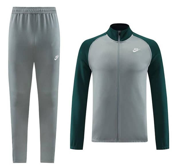 2023 NIKE Grey/Dark Green Hoodie Full Zipper Jacket +Pants - Image 21