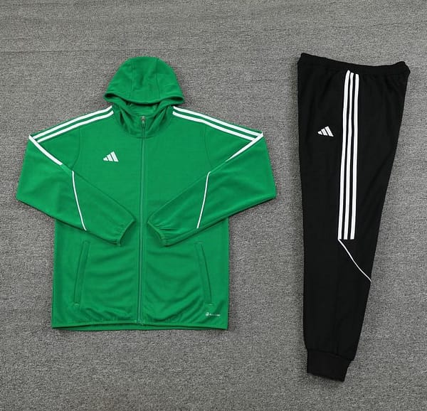 2023 Adidas Green Hoodie Full Zipper Jacket +Pants - Image 12