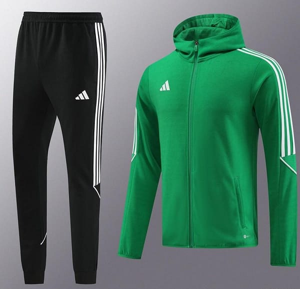 2023 Adidas Green Hoodie Full Zipper Jacket +Pants - Image 18