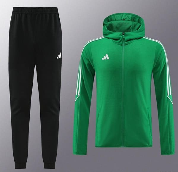 2023 Adidas Green Hoodie Full Zipper Jacket +Pants - Image 19
