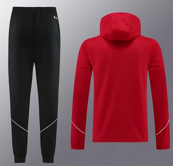 2023 Adidas Red Hoodie Full Zipper Jacket +Pants - Image 19