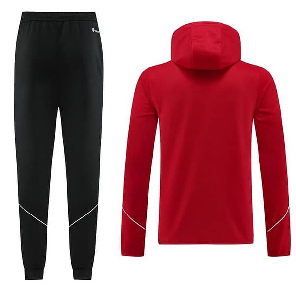 2023 Adidas Red Hoodie Full Zipper Jacket +Pants - Image 20