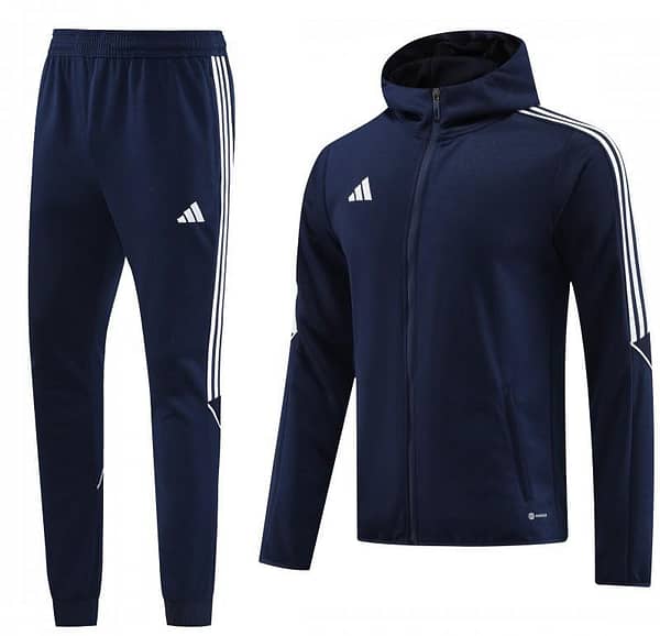 2023 Adidas Navy Hoodie Full Zipper Jacket +Pants