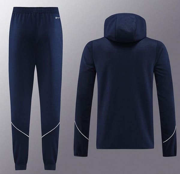 2023 Adidas Navy Hoodie Full Zipper Jacket +Pants - Image 3