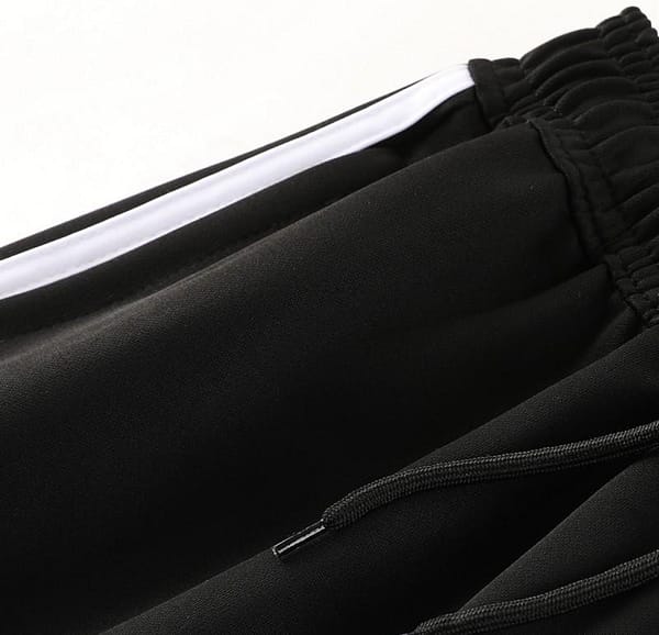 2023 Adidas Black Full Zipper Jacket With Colorful Sleeve+Pants - Image 5