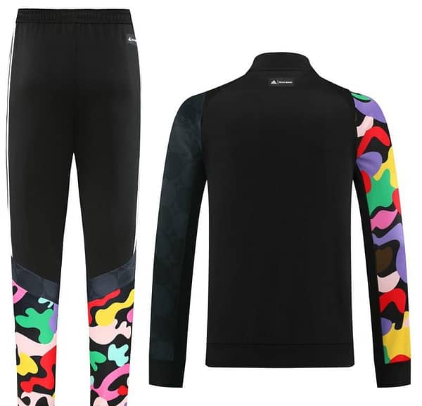 2023 Adidas Black Full Zipper Jacket With Colorful Sleeve+Pants - Image 22