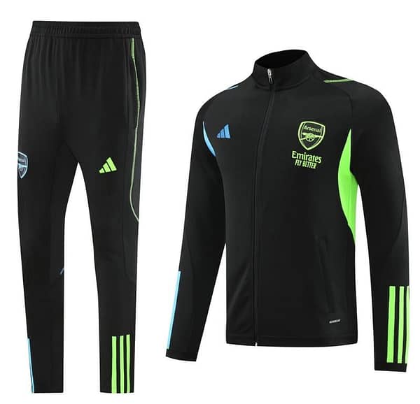 23/24 Arsenal Green/Black Full Zipper Jacket+Pants