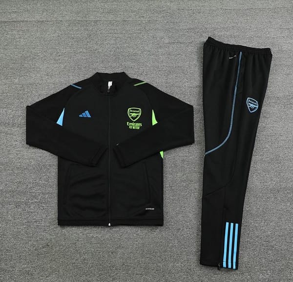 23/24 Arsenal Green/Black Full Zipper Jacket+Pants - Image 8