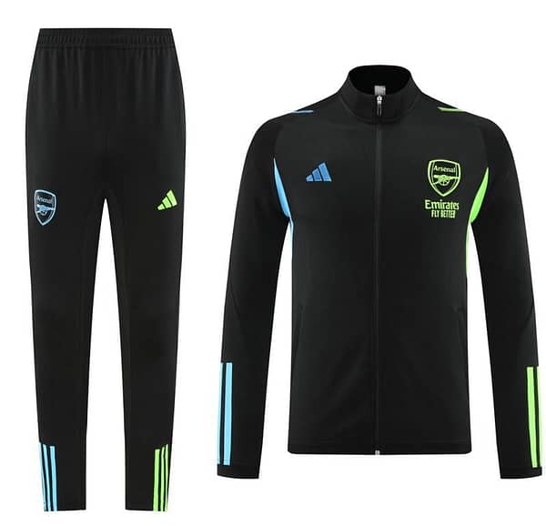 23/24 Arsenal Green/Black Full Zipper Jacket+Pants - Image 19