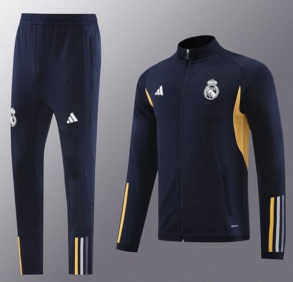 23/24 Real Madrid Navy Full Zipper Jacket+Pants - Image 3