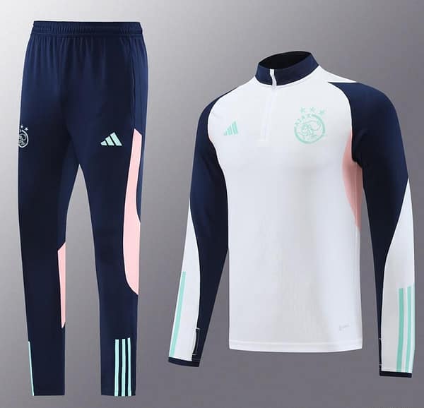 23/24 Ajax White Half Zipper Jacket+Pants - Image 14