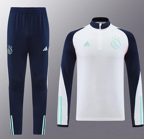 23/24 Ajax White Half Zipper Jacket+Pants - Image 15
