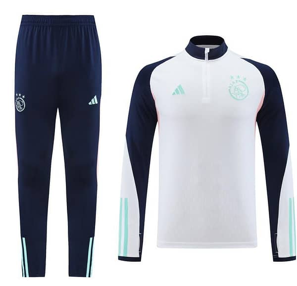23/24 Ajax White Half Zipper Jacket+Pants - Image 16