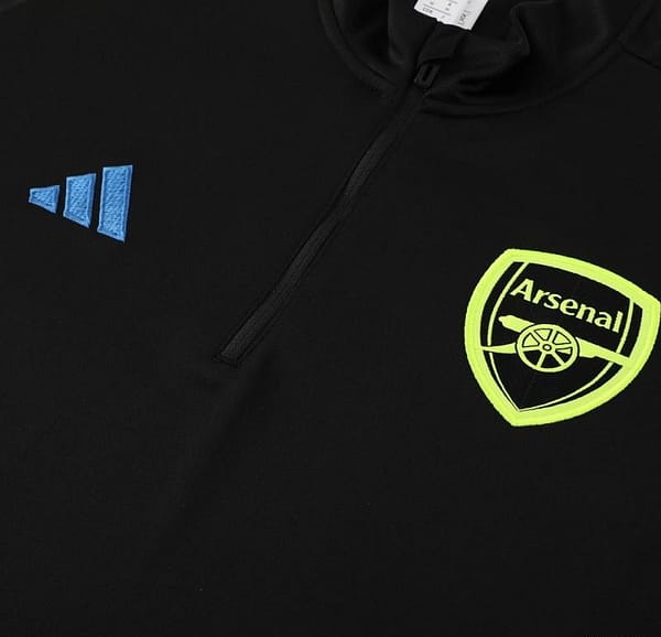23/24 Arsenal Black Half Zipper Jacket+Pants - Image 17
