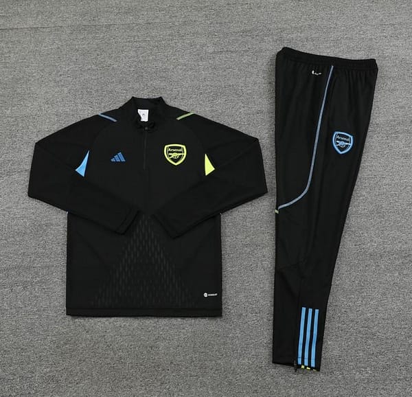 23/24 Arsenal Black Half Zipper Jacket+Pants - Image 19