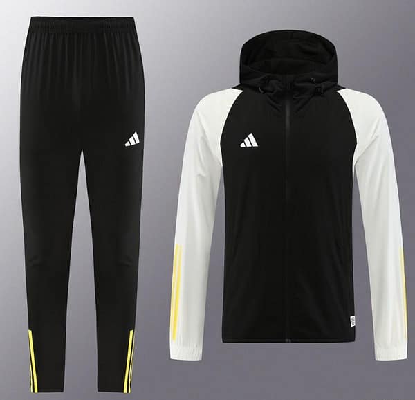 23/24 Adidas Black/White Full Zipper Jacket+Pants - Image 21
