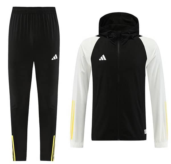 23/24 Adidas Black/White Full Zipper Jacket+Pants - Image 22