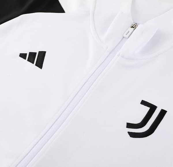 23/24 Juventus White Full Zipper Jacket+Pants - Image 9