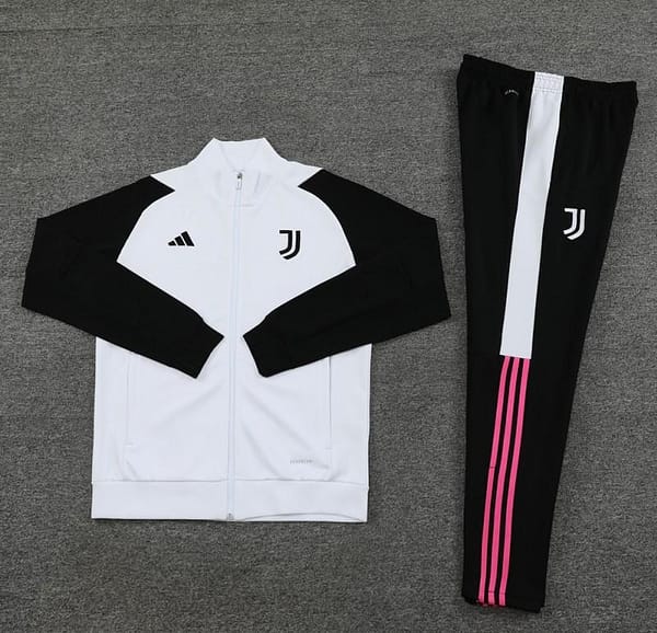 23/24 Juventus White Full Zipper Jacket+Pants - Image 11