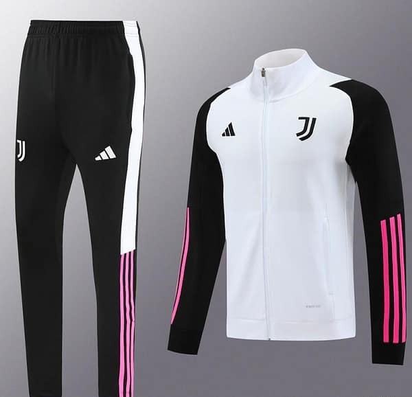 23/24 Juventus White Full Zipper Jacket+Pants - Image 20