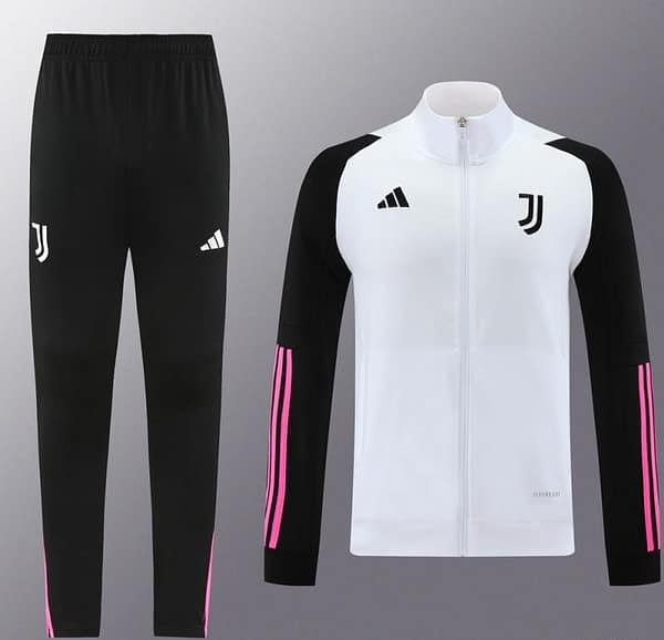 23/24 Juventus White Full Zipper Jacket+Pants - Image 21